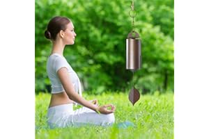 EHOTER Campana a vento a risonanza profonda 2023 Serenity in metallo rame campane a vento per esterni, grande tono profondo, unico campanello a vento a basso tono per esterni decorazione da giardino