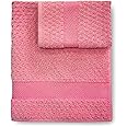 Spugnissima - Asciugamano-con-ospite Sirena Tinta Unita Standard Rosa Scuro