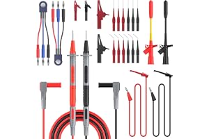 Proster 26 i 1 multimeter mätledningssats, med potentiometeradapterkabel, testkrok, testsonder, alligatorklämmor, 4 mm banank