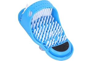 GERNIE Lavapiedi per Doccia Lavaggio Pigro Piedi Detergente per Bagno Spazzola per Piedi Tappetino Rotondo per Sfregamento dei Piedi Tavola per Sfregamento dei Piedi Blu Lavaggio dei