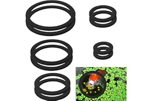 PUEACHA Anneau d'alimentation pour Poissons | 10 Anneaux de Plan-tes Flottantes pour Aquarium | Cercle Rond de Poissons d'alimentation d'aquarium pour Tortues, Poissons Rouges, Poissons Paons