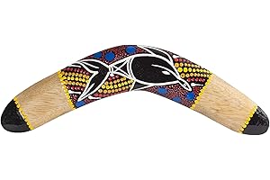 Australian Treasures - Boomerang: Boomerang in Legno Lavorato a Mano da 30 cm