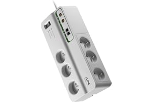 APC Surge Arrest Home / Office - PMH63VT-FR - 6 prises - protection coaxiale et téléphonique - Police de protection des équipements connectés jusqu'à 75 000 €