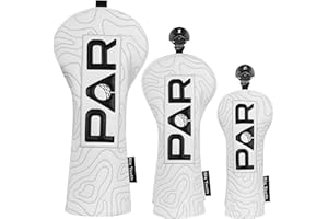 BIG TEETH Golf Club Head covers Irons/1FH/Driver/Fairway/Hybrid/Putter PU Leather PAR Pattern