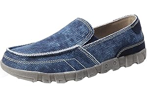 WUIWUIYU Men's Slip On Casual Canvas Espadrilles Loafer Flats