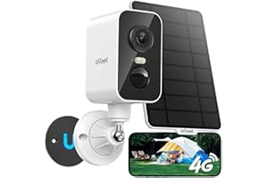 ieGeek Portatile Magnetica Telecamera con Sim 4G da Esterno/Interno, 2K HD Telecamera Pannello Solare, 300°Pan, Batteria da 10000 mAh, Rilevazione PIR, IP65, RV/Campeggio/Viaggio(Senza Wi-Fi)