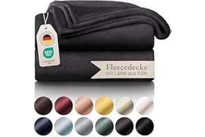 ‎BLUMTAL Blumtal Kuscheldecke flauschig - Oeko-TEX zertifizierte Fleecedecke 150x200 cm - Wohndecke 150x200 cm - Decke Couch Wohn- & Kuscheldecke - Flauschdecke/Fliesdecken Wohnzimmer - Decke Anthrazit