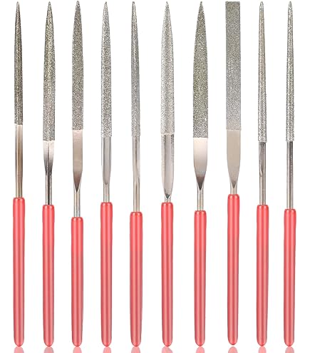 Auniwaig 150 Grit Mini Diamond Needle File 2mm X 100mm Small Round Shape Micro Needle File For Micro Metal Sanding Sanding Jewelers Hobby Wood 7 Pcs, Handles - Canada - View #2