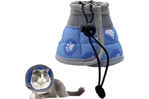 RANYAKE Halskrause Katze,Faltbaren Weicher Schutzkragen Katze Katzenkragen,Einstellbar Weicher Katzenkrage,Postoperatives Halsband für Haustiere,Katzenhalsband zur Verhinderung von Leckwunden