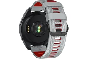 U-LIMVE Pasek do zegarka Garmin Forerunner 265, Forerunner 255, Vivoactive 4, Venu 3, Venu 2, silikonowy pasek zastępczy, 22 mm