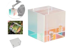 Selens Würfel Prisma Fotografie Plating Membrane Kristall mit 1/4" Gewindeloch, Professionelle Optik Kristall Glas Würfel Prisma, Erstellen Sie Einen Leichten Regenbogeneffekt für Fotografen Studio
