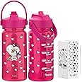 RIXOZ Unicorn Motivational Water Bottle with Straw For School And Nursery – 550ml Childrens Boys And Girls Water Bottle | Leakproof | BPA FREE | Toddler Water Bottle Ideal for Traveling