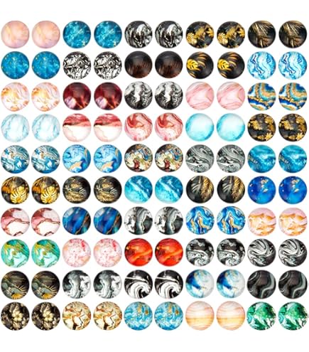 50 PERLES STRASS CABOCHON Etoile Jaune Or 14 Mm Acrylique &agrave; Coller