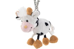SCHAFFER KNUDDEL MICH! Schaffer 241 Colgante de Vaca, Unisex, 11 Cm, Color Blanco/Negro