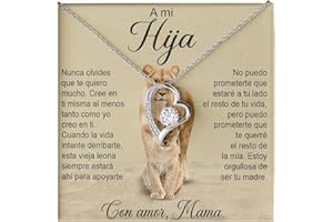 Bramart Collar para Mujer Esposa, Mamá, Novia, Hija, Amiga - Ideas de Regalos para ella, Aniversario de Matrimonio, Cumpleaños o Navidad - Estuche con DEDICATORIA incluido