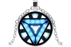 DGP Arc Cuore Iron Man Tony Stark Collana Ciondolo Cristallo Reattore
