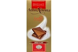 Antiu Xixona Chocolates Premium - Chocolate Con Leche Extrafino - Sabor Suave y Tierno - Receta Original - Textura Cremosa - Tableta de Chocolate Con Leche 125gr