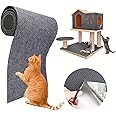 200×40cm Climbing Cat Scratcher, Self-Adhesive Cat Scratching Mat Trimmable Self Adhesive Mat Wall Mounted Anti Scratch Cat Furniture Protector for Walls Floors Sofas Chair Gift (Grey)