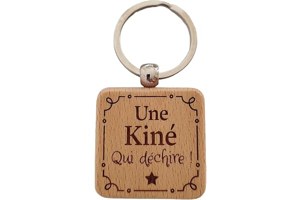 Porte-Clés en Bois Gravé Personnalisé - Cadeau Unique pour Collègue de Travail, Ami, Famille - Porte Clef Idéal pour Cadeau de Noël, Anniversaire