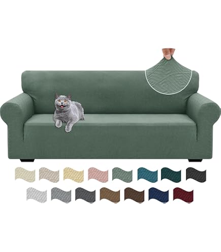 Copridivano Elasticizzato Jacquard Made In Italy - 3 Posti, Oro, Adattabile Da 170 A 250 Cm