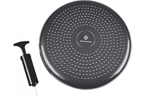 ‎ATC HANDELS GMBH ATC Handels GmbH Balance- und Sitzkissen in verschiedenen Farben inkl. Pumpe - 33cm Durchmesser - aufblasbares Luftkissen, Balance Pad, Physiokissen für Koordination- und Fitnesstraining, anthrazit