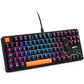 GAMEAGLE%80 Kablolu RGB Mekanik Gaming Klavye, Siyah Red Switch KB-03 | 89 Tuşlu, Type-C Bağlantı, RGB Aydınlatma, 50 Milyon 