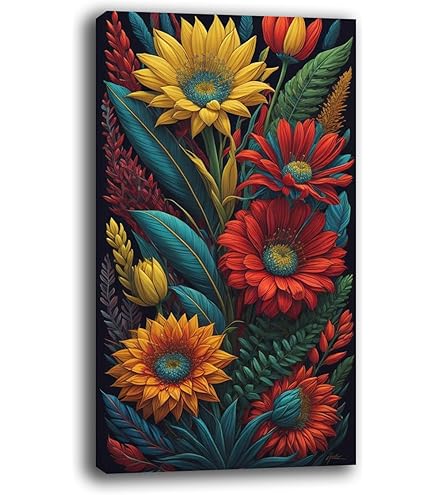 Tableau Moderne Abstrait Sur Toile – Formes Fluides Et Couleurs Vives – 90x40 Cm – Made In Italy