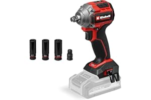 Einhell Professional Cordless Impact Wrench TP-CW 18/260-C Li BL-Solo Power X-Change (18 V, 260 Nm Torque Level, 500 Nm Release Torque, brushless, External Square bit Socket, Battery not Included)