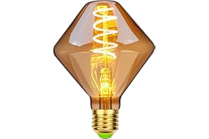 TIANFAN Vintage Led Lampadine 4W Dimmerabile 220/240V Edison Vite E27 Base Specialità Decorativa Antico Lampadina (φ95mm Gyro)