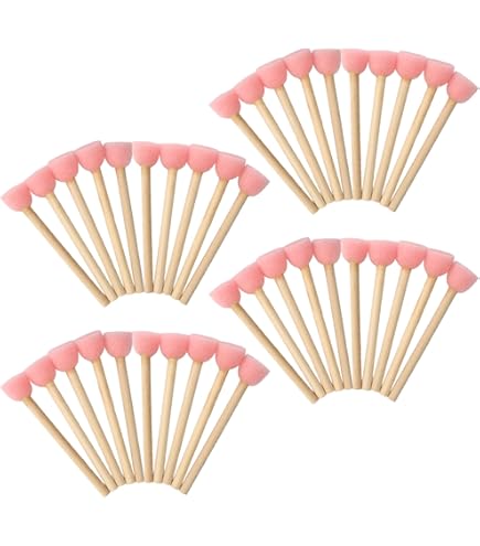 Set Pennelli Spugna Con Manico Legno Kare & Kind Set Di 30 Spazzole Rotonde Per Spugne, Strumenti Di Pittura, Per Arti, Artigianato Spugne Per Graffiti