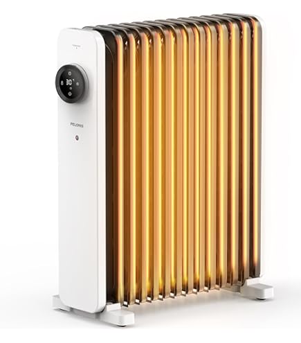 Radiateur électrique Midea 2000W – Économique, Silencieux, 9 éléments, Thermostat, Mode Éco, Chauffage Rapide, Portable Et Sécurisé