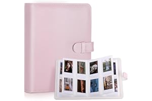 ELAKIRI Fotoalbum mit 256 Taschen für 3 Zoll Film, Album Passend für Fujifilm Instax Mini 12 9 11 8 99 40 90 EVO LiPlay Sofortbildkamera,Kompatibel mit Polaroid Snap PIC-300,Fotopapier (Rosa)