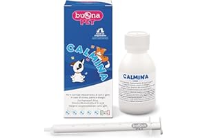 Calmina Buona Pet Mangime Complementare 60g con Siringa, Calmante per Cani e Gatti con Peptidyss®, Zinco, Vitamina B6, Tè Verde e Griffonia, Rilassante per Cani e Gatti, Made in Italy