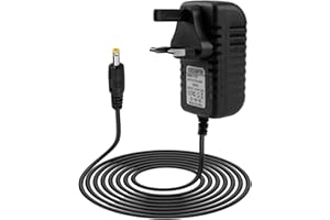 GEU 12V 15W Power Supply Charger Compatible with Echo Dot 3rd 4th 5th Gen Dot with Clock Dot Kids Edition, Power Cord Adapter for Echo Show 5 1st 2nd Gen Spot Pop Fire TV Cube UK Plug, Black