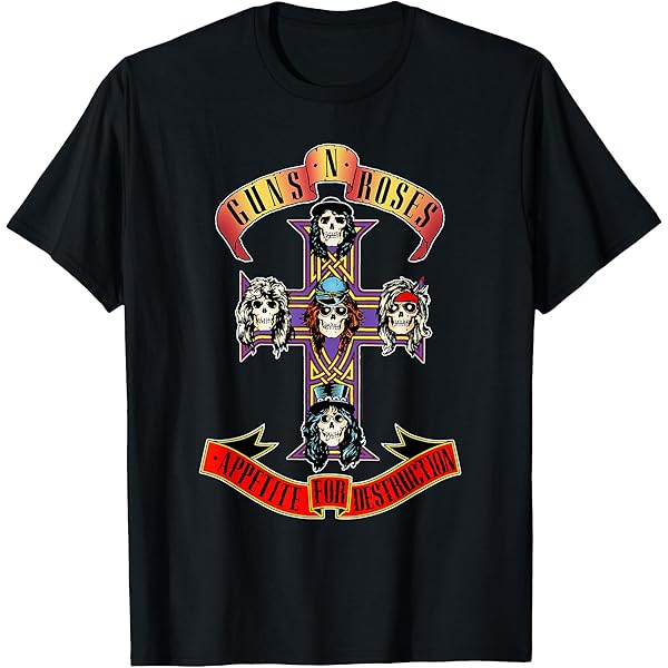 Guns N' Roses Official Use Your Illusion T-Shirt : Amazon.co.uk