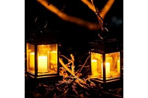 CVEENK Solar Laterne Außen mit LED Kerze, 2 Stück Solarlaterne für außen, Wasserdicht Solar Solarlampen für Draußen, Solarlaterne Hängend mit Kerzen für Balkon Patio Garten Terassen Deko