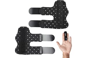 JDXun 2 Piezas Férula de Dedo, Soporte para Dedos con Ayuda de Aluminio Incorporada, Protector Dedos Mano, Dedo Férula para Dedos Rotos, Tensos, Artritis, Tendinitis