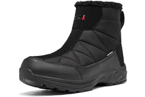 TLOLA Winterschuhe Herren Wasserdicht Warm Gefüttert Schneestiefel Rutschfest Winterstiefel Herren Wanderschuhe Trekkingschuhe Arbeiten Ski Angeln Outdoor Schuhe