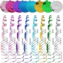 24 Serpentins Anniversaire Multicolores - Déco Fête, Mariage, Noël - 6 Couleurs Vives