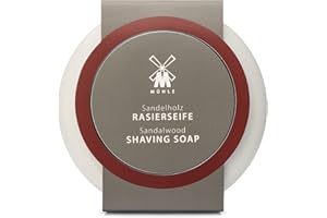 ‎MÜHLE MÜHLE Rasierseifenset - Porzellanschale mit Rasierseife mit Sandelholz für normale und trockene Haut - warm & sinnlich - 65g
