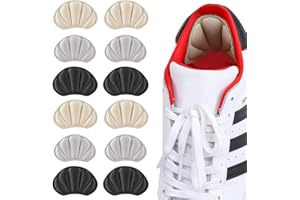 BDEPSTR 6 Pairs of Invisible Heel Pads to Prevent Slips & Blisters, Heel Protection, Heel Cushion, Gel Non-Slip Insoles for Too Large Shoes & Boots, Shoe Filler, Heel Protector Pads Against Blisters-A