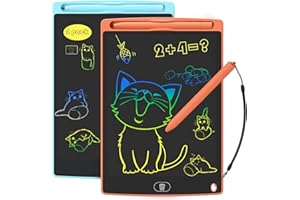 Dirrelo 2 Pack Zaubertafel Kinder 8,5-Zoll LCD Schreibtafel kinderspielzeug ab 2 3 4 5 6 Jahre Mädchen Junge, Bunte Bildschirm Maltafel Zeichentablett Kinder Mädchen Geschenke für Geburtstag
