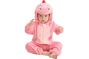 HAHASHOW Bebé Recién Nacido Ropa De Una Pieza Niño Pequeño Franela Suave Mono con Capucha De Invierno Cosplay De Animales Halloween 2-36 Meses