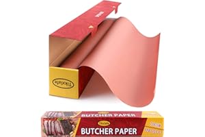 ‎TIKXLAFE Tikxlafe Metzgerpapier Rolle Pink, BBQ Kraftpapier 60cm x 50m Metzger Papier, Butcher Paper for Smoking Meat Kochen von saftigem für Grill, Smoker, Fischfleisch