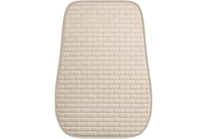 SMIUPIN Universal Fiber linen fabric Car Seat Cover，Car seat protector Car Seat Pad,Anti-slip Car Seat Cushion for Car,Truck,Van (beige, back cushion)