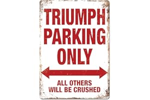 CIRRUS Plaque murale en métal « Triumph Parking » - Art mural inspirant