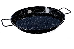 Poêle à paella en acier émaillé Vaello Campos La Valenciana - 60 cm 30cm noir