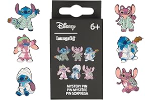 FUNKO Loungefly - Disney - Stitch - Stich & Angel In Pyjamas Enamel Pin - 1 Of 6 to Collect - Styles Vary - Lilo and Stitch - Blind Box Enamel Pins - Cute Collectable Novelty Brooch - for Backpacks & Bags