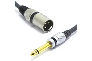 Vitalco Kabel Mikrofonowy Jack 6,3 Mono na Wtyk XLR 3m Przewód TS 3 Pin Męski