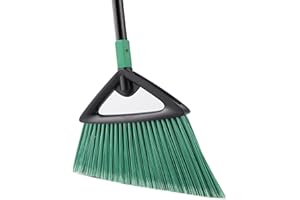 Eyliden - Balai robuste à angle commercial avec long manche, balai extérieur à surface rugueuse pour garages, cours, trottoirs, terrasses, parfait pour la cuisine, le bureau, le lobby